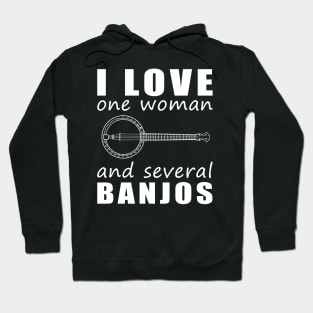 Strumming My Heartstrings - Funny 'I Love One Woman and Several Banjos' Tee! Hoodie